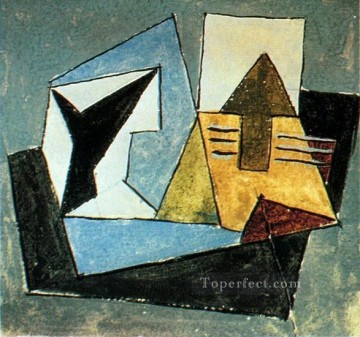 Cuenco de compota y guitarra sobre una mesa cubismo de 1920 Pablo Picasso Pinturas al óleo